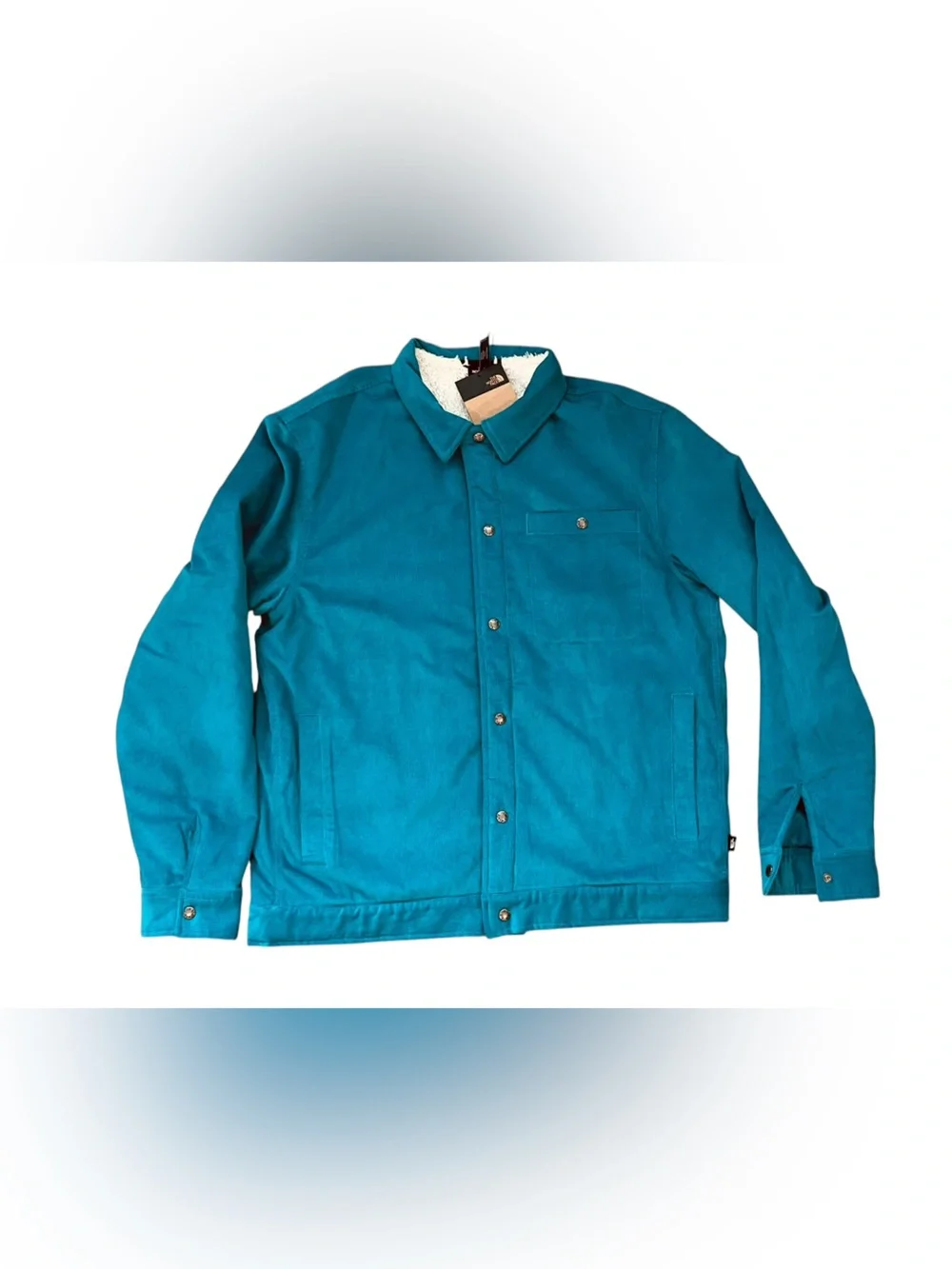 The North Face Men’s Junction Fleece-Lined Corduroy Shirt Jacket Digital Steel L